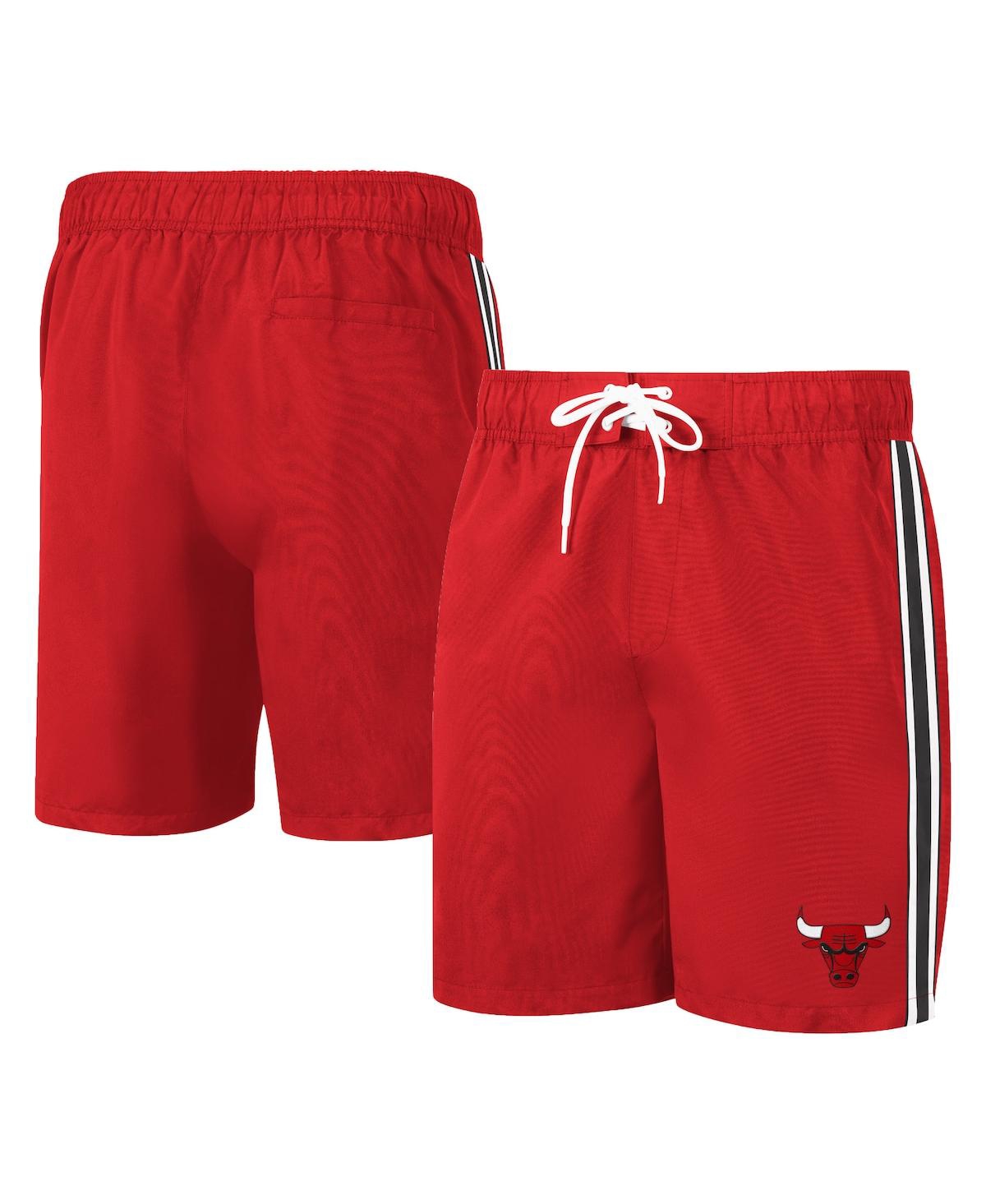 Shop G-iii Sports By Carl Banks Men's  Red Chicago Bulls Sand Beach Volley Swim Shorts