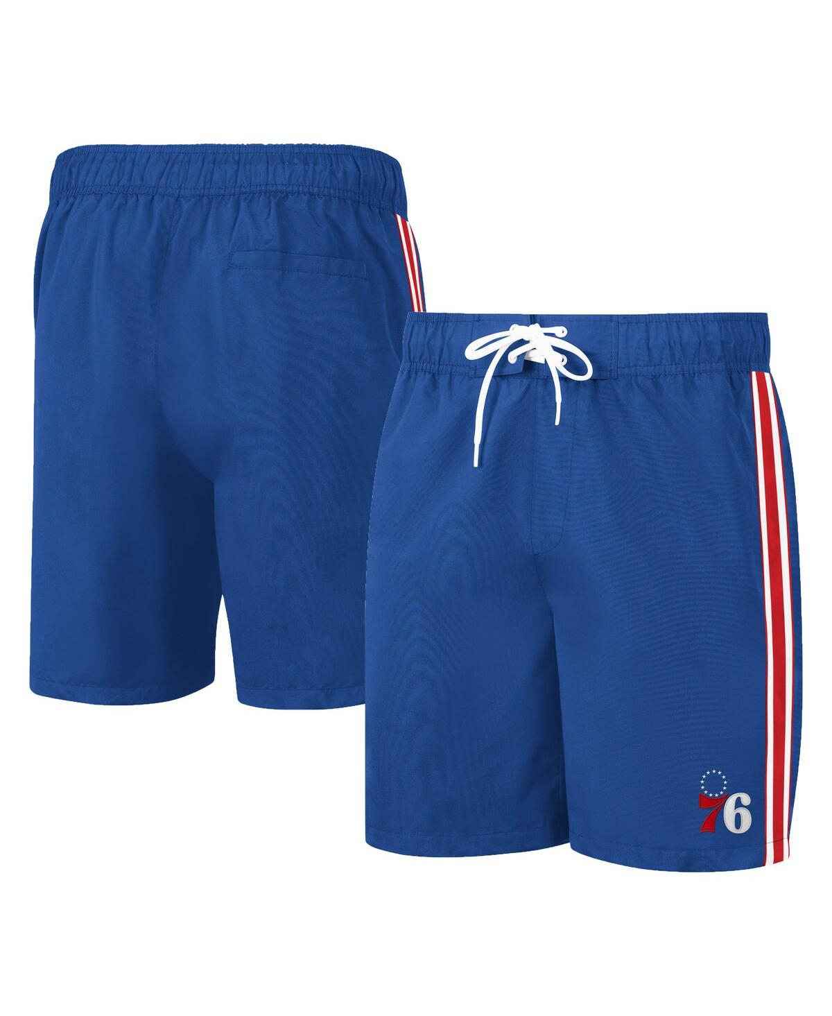 G-iii Sports By Carl Banks Men's  Royal, Red Philadelphia 76ers Sand Beach Volley Swim Shorts In Royal,red