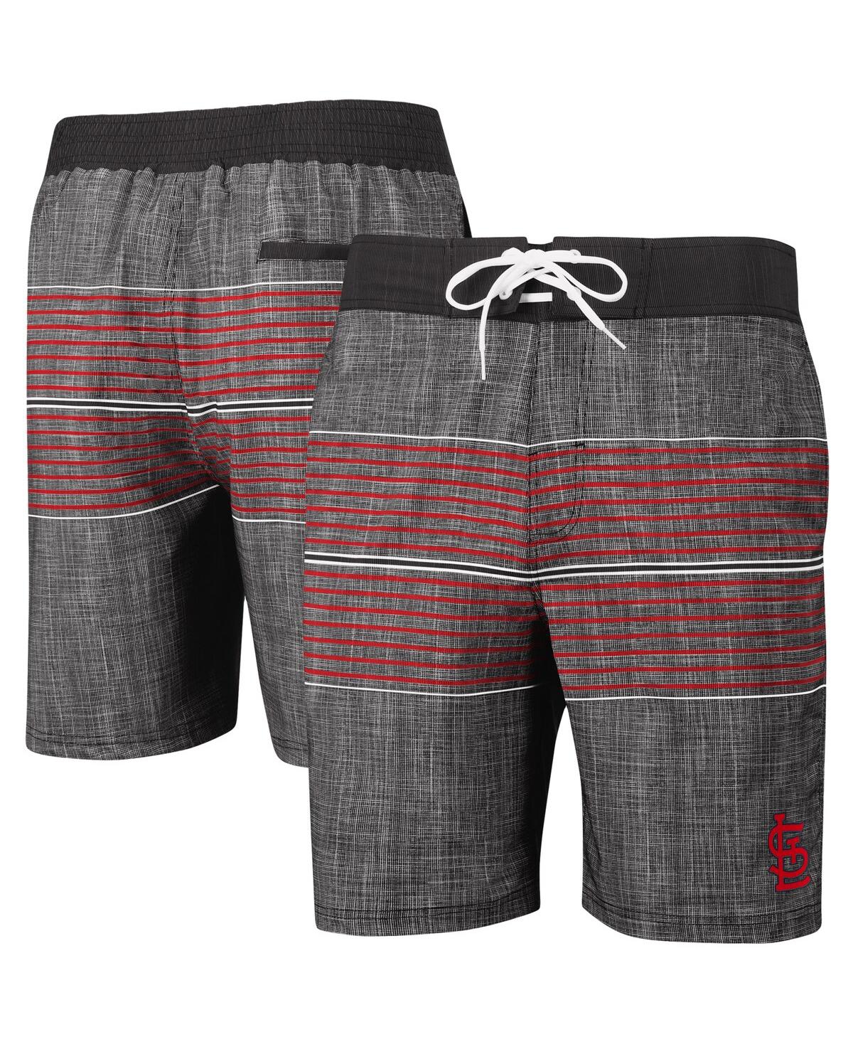 Shop G-iii Sports By Carl Banks Men's  Charcoal St. Louis Cardinals Horizon Volley Swim Trunks