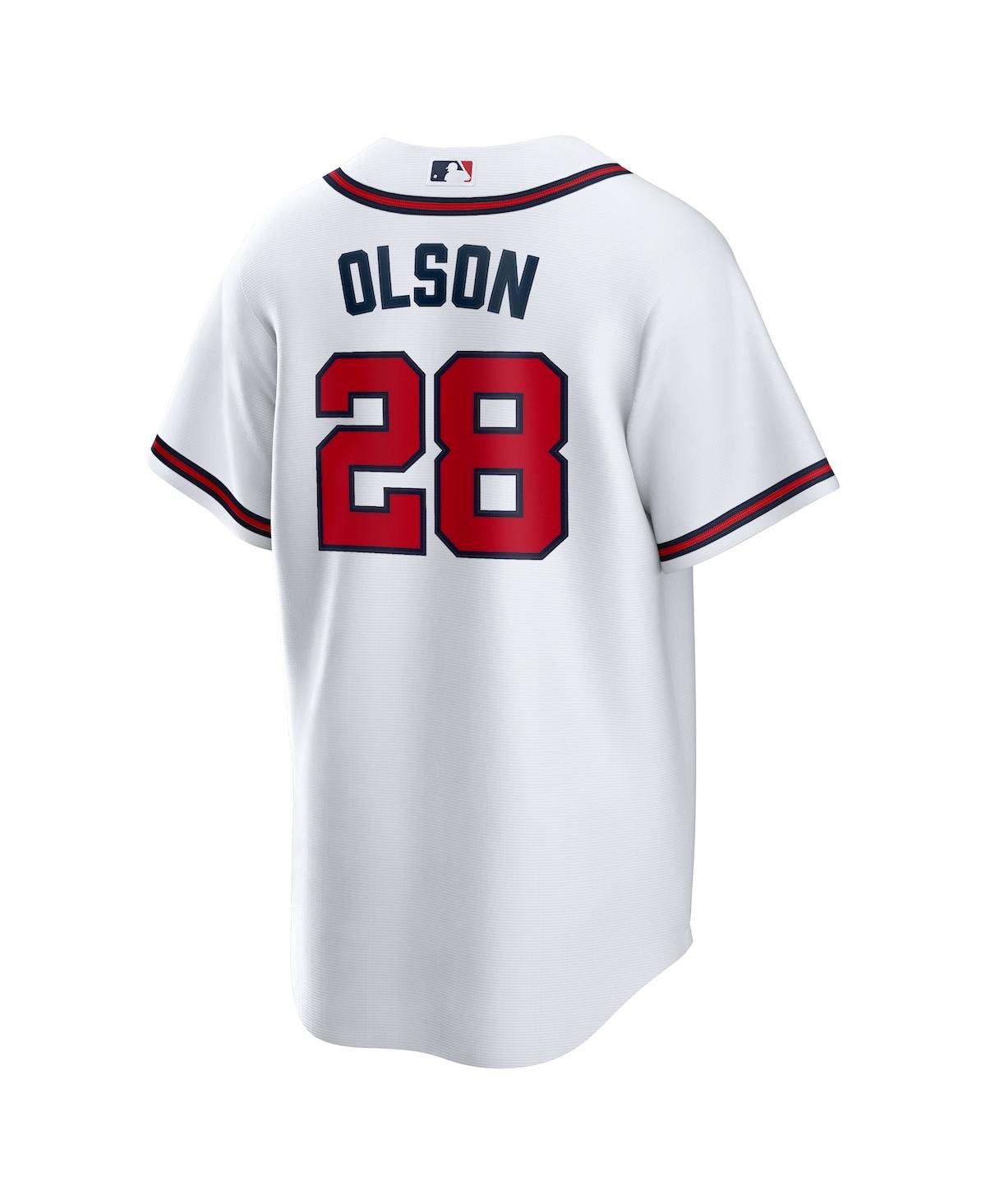 Men's Nike Matt OlsonAtlanta Braves Home Replica Player Jersey - White