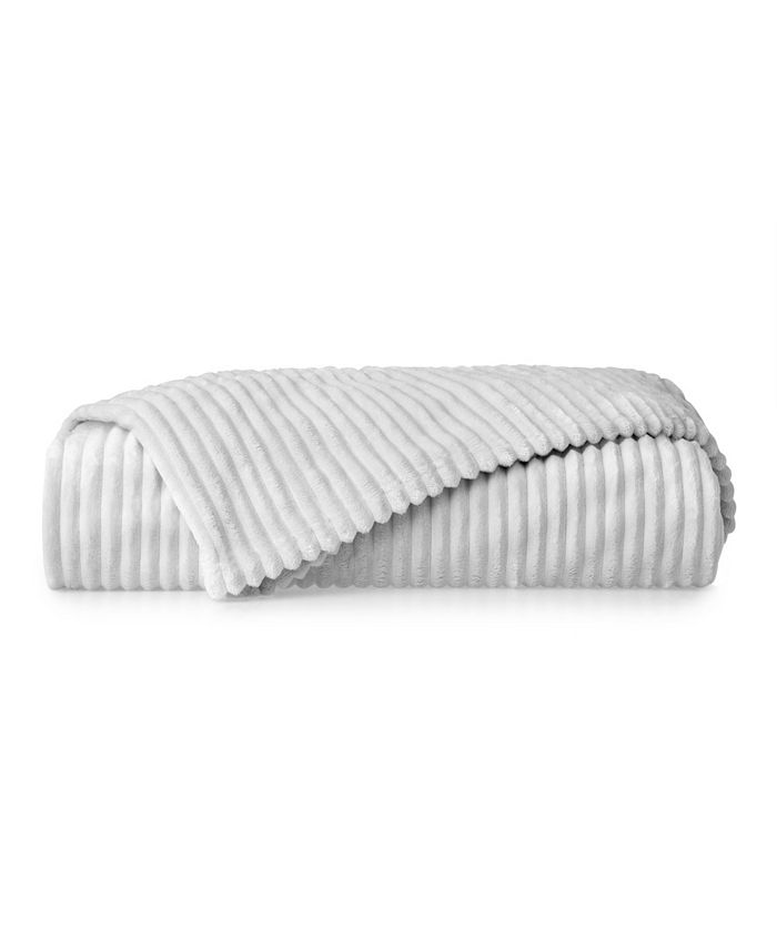 Martha Stewart Welspun Basics Grayson Plush Blanket, King Macy's