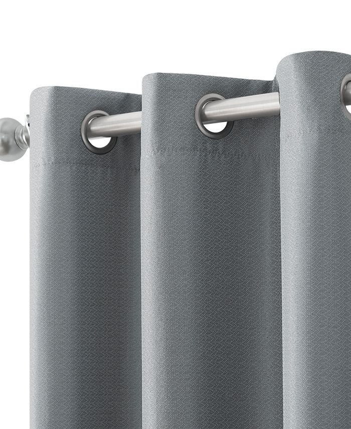 Nautica Milton Thermal Woven Room Darkening Grommet Window Curtain