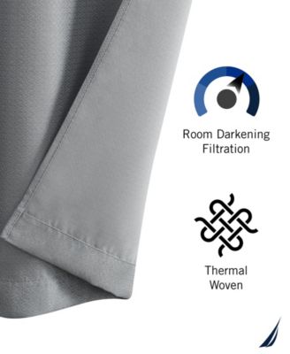 Milton Thermal Woven Room Darkening Grommet Window Curtain Panel Set, 38" x 96"
