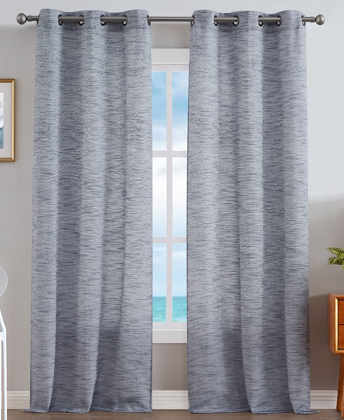 Nautica 2 Piece Julius Light Filtering Textured Grommet Window Curtain