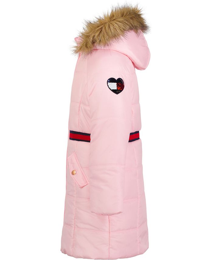 Tommy Hilfiger Toddler Girls Longline Signature Puffer Jacket Macy's