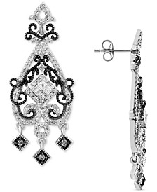 Diamond Filigree Drop Earrings (3/4 ct. t.w.) in Sterling Silver
