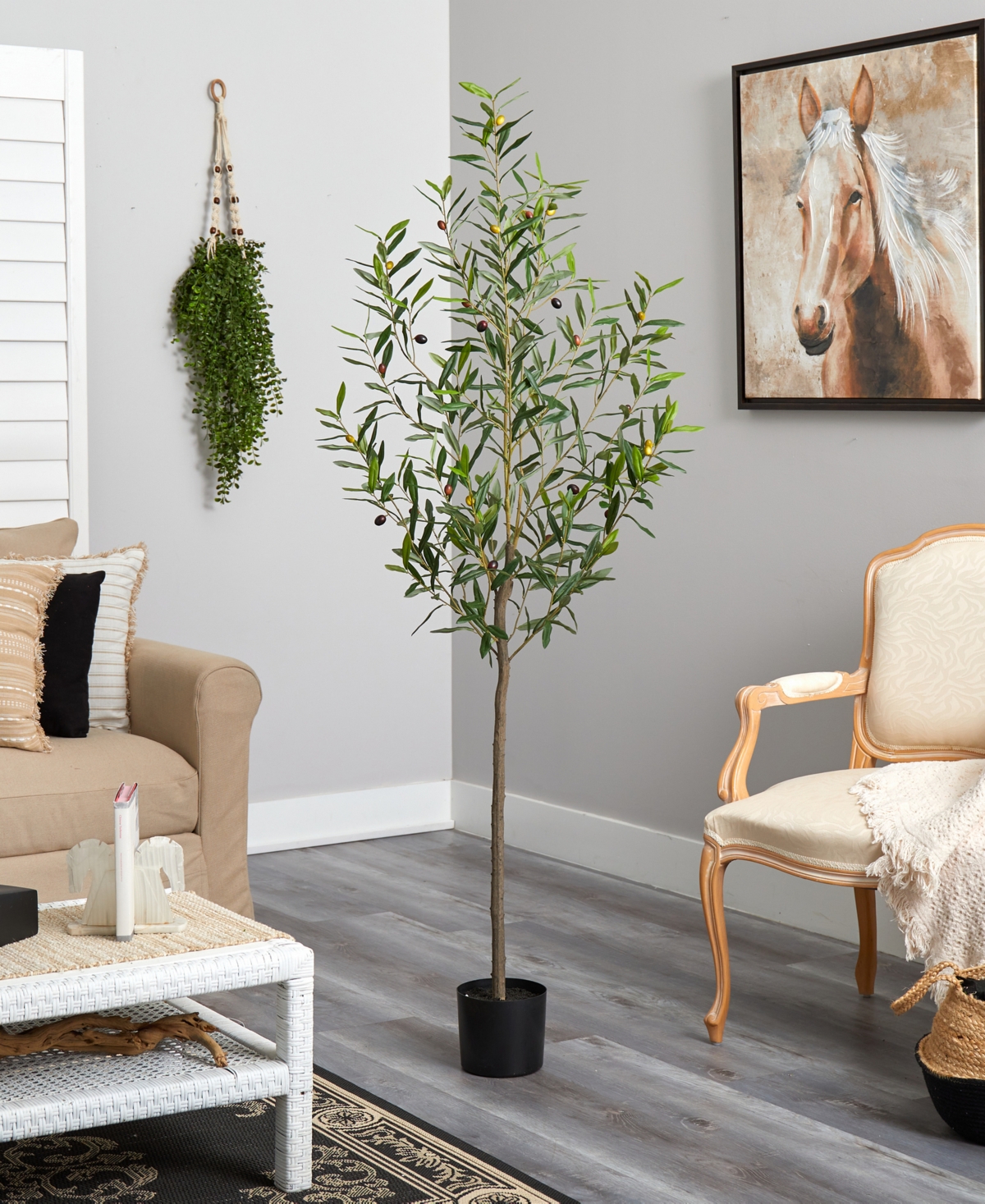 NEARLY NATURAL 6' OLIVE ARTIFICIAL TREE 