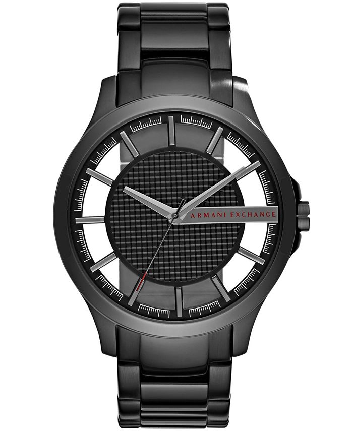 A|X Armani Exchange Men's Black Stainless Steel Bracelet Watch, 46mm ...