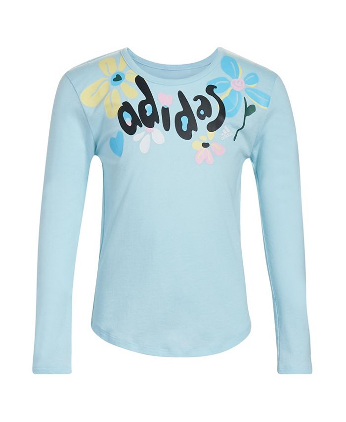 adidas Toddler Girls Long Sleeve Scoop Neck T-shirt - Macy's