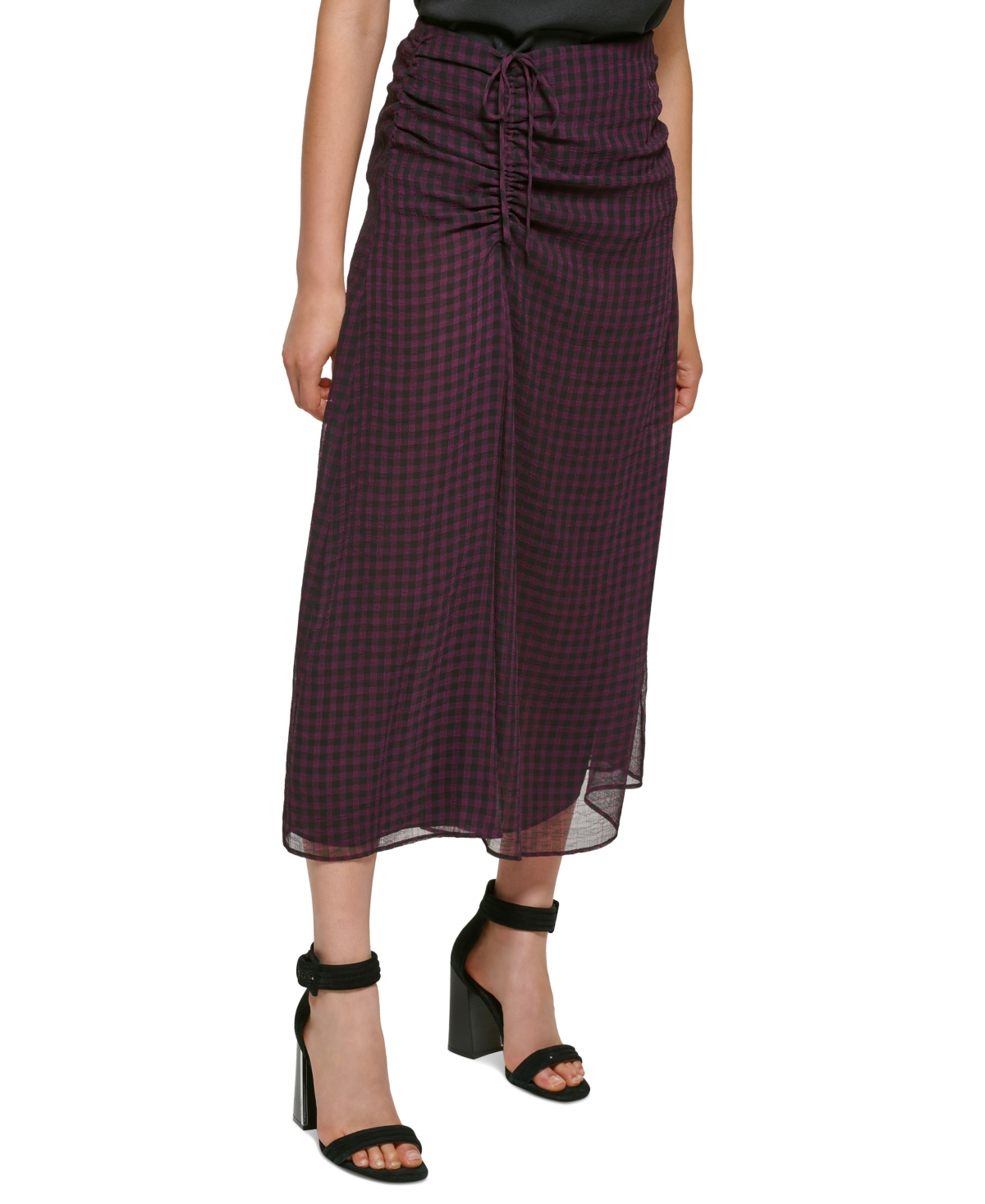 Calvin Klein Women's Check Print Midi Skirt