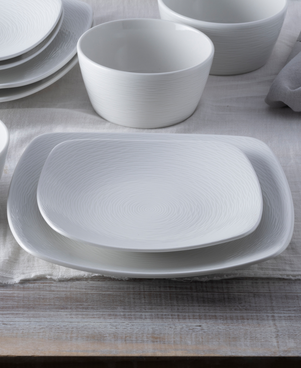 Noritake Swirl Square Salad Plates, Set of 4