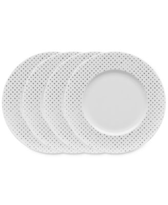 Hammock "Dots" Rim Salad Plates, Set of 4