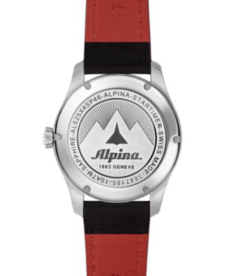 Men's Swiss Automatic Startimer Black Leather Strap Watch 41mm