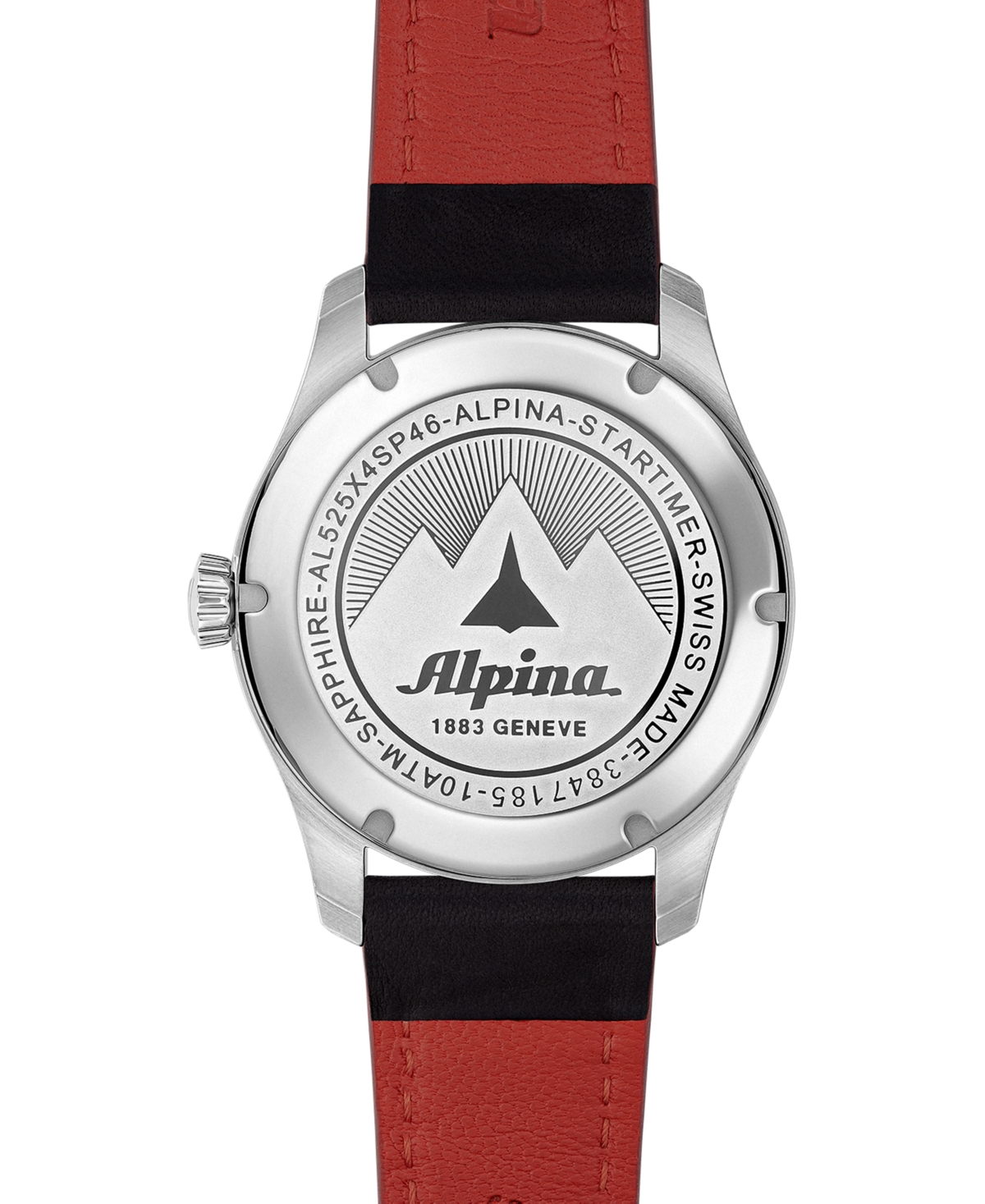 Shop Alpina Men's Swiss Automatic Startimer Black Leather Strap Watch 41mm