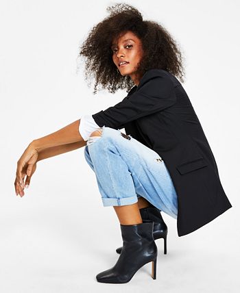 INC International Concepts Women's Menswear Blazer, Created for Macy's ...