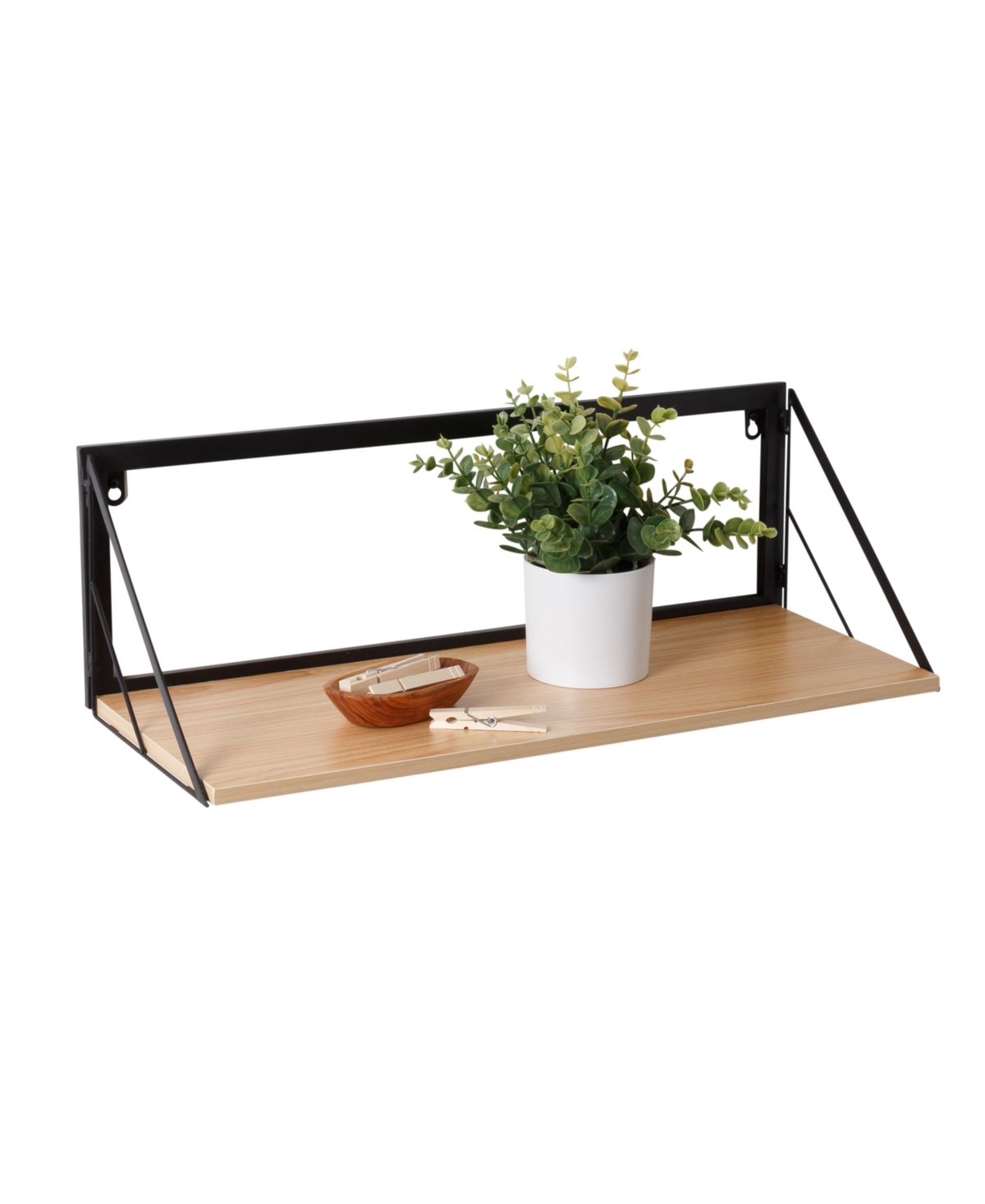 Shop Honey Can Do Multipurpose Mountable Shelf With Bracket, 24" In Natural