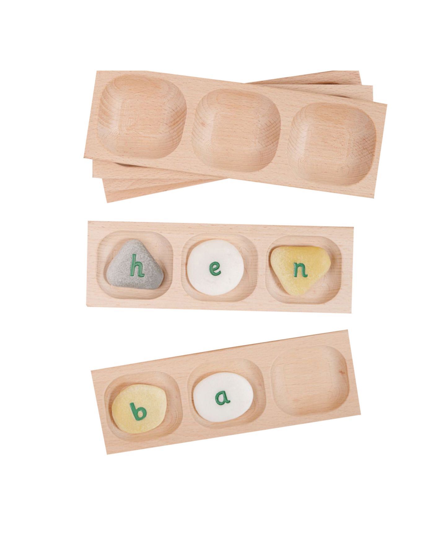 Детская игрушка Yellow Door Three-Pebble Word-Building Tray — фото 1