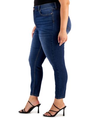 Trendy Plus Size High Rise Skinny Ankle Jeans