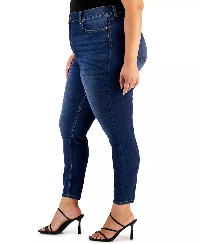 Trendy Plus Size High Rise Skinny Ankle Jeans - thumbnail 3
