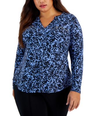 INC International Concepts - Plus Size Printed Blouse