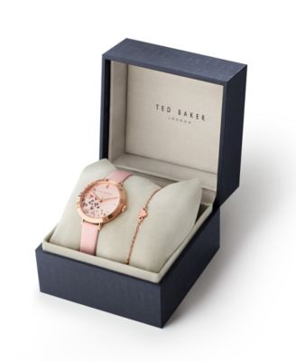 Ted Baker London Ammy Hearts Leather Strap Watch 34mm $180 Ted Baker London Ammy Hearts Watch And Bracelet Set - Black  main image 2