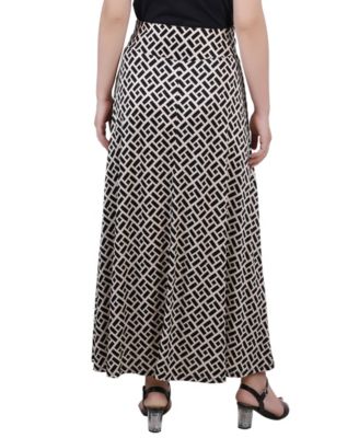 Petite Printed Maxi Skirt with Sash Waist Tie