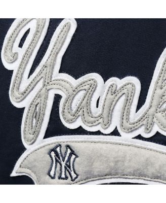 Women's Navy New York Yankees Plus Size Side Split Pullover Hoodie