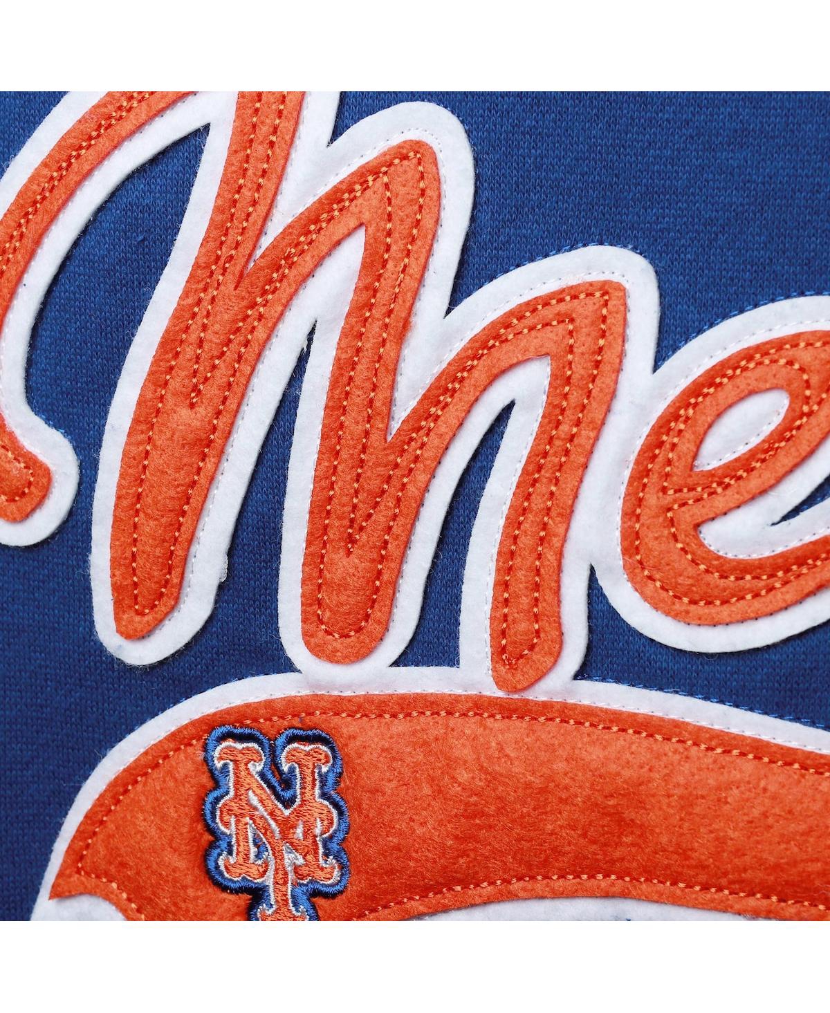 Soft As A Grape Royal New York Mets Plus Size Side Split Pullover Hoodie In Royal