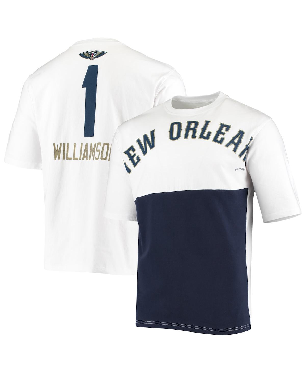 Fanatics Branded Zion Williamson White New Orleans Pelicans Big & Tall Yoke T-shirt In White