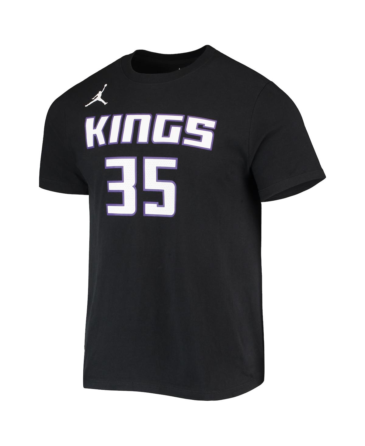 Shop Jordan Men's  Black Sacramento Kings 2020/21 Statement Name And Number T-shirt