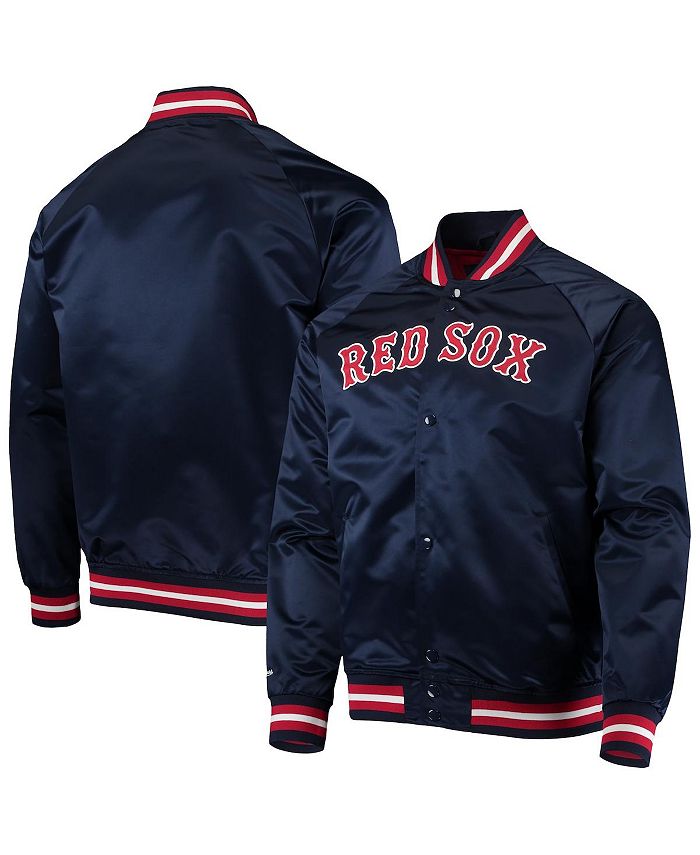 Mitchell & Ness Men's Navy Boston Red Sox Lightweight Satin Raglan  Full-Snap Jacket - Macy's