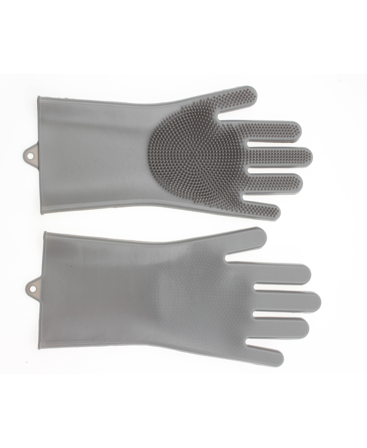 Art & Cook 2 Piece Scrubbing Gloves With Silicone Bristles Set In Gray