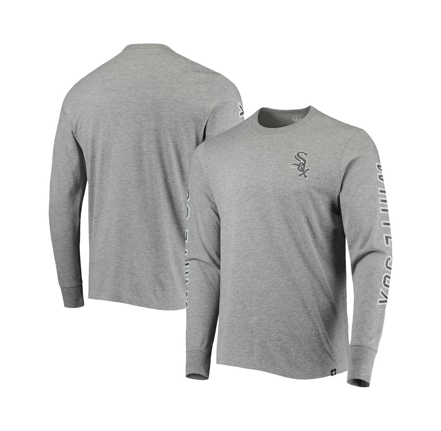 Men's '47 Heathered Gray Chicago White Sox Team Long Sleeve T-shirt