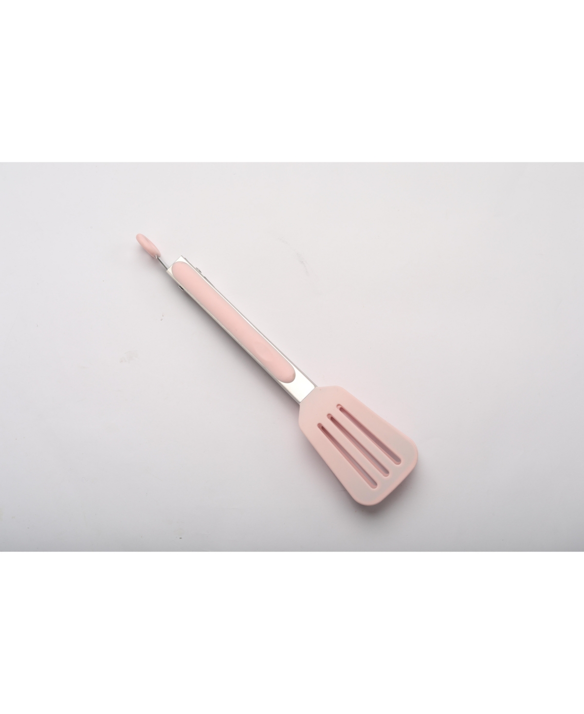 Art & Cook Silicone Slotted Turner Tong, 9" In Pink