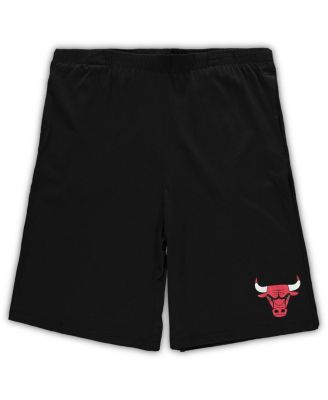 Men's Red, Black Chicago Bulls Big and Tall T-shirt and Shorts Sleep Set