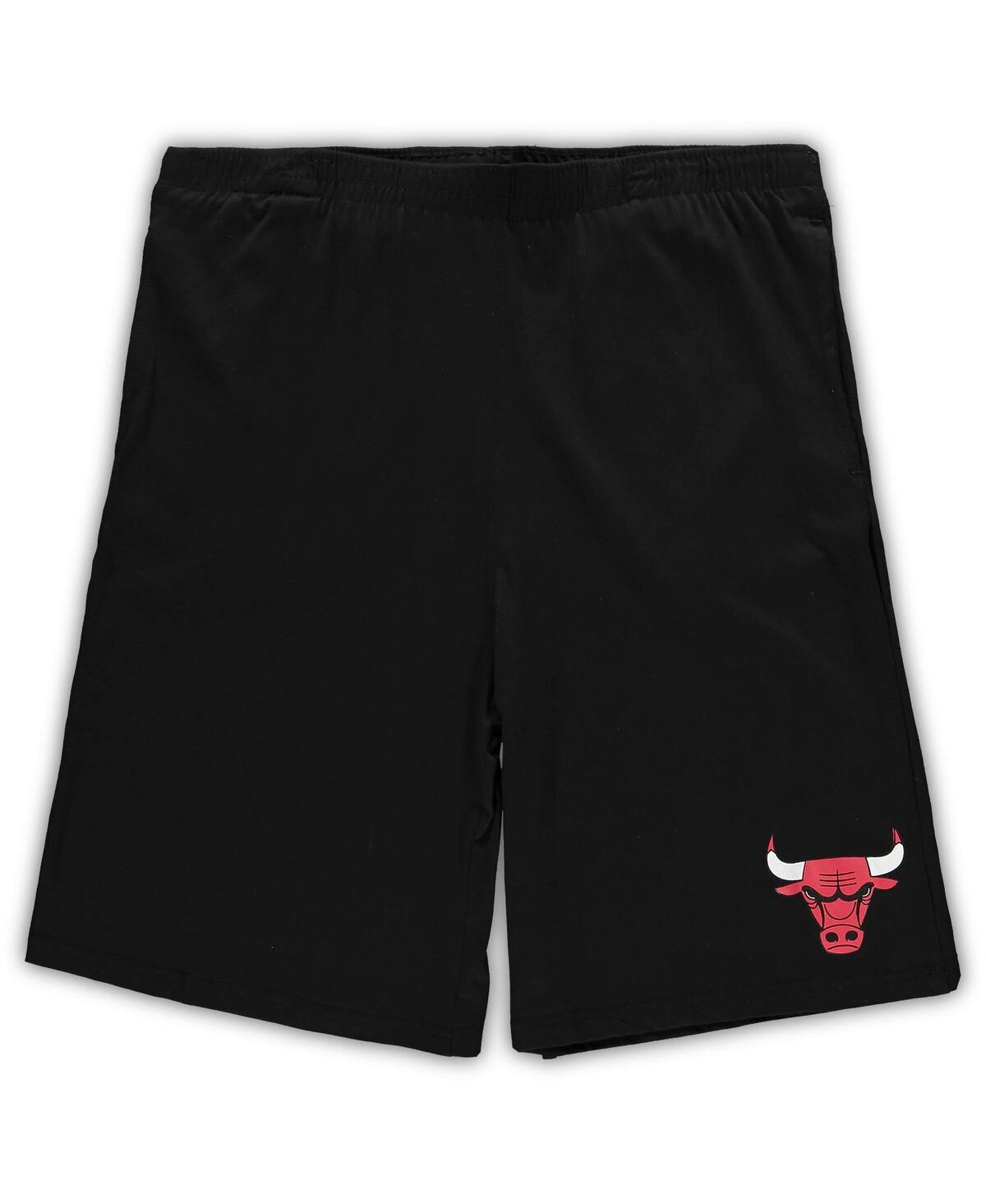 Shop Concepts Sport Men's  Red, Black Chicago Bulls Big And Tall T-shirt And Shorts Sleep Set In Red,black