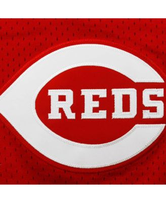 Men's Johnny Bench Red Cincinnati Reds 1983 Authentic Cooperstown Collection Mesh Batting Practice Jersey