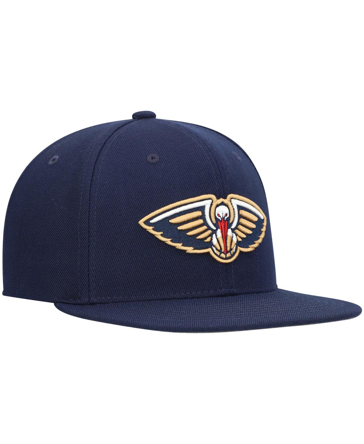 Mitchell & Ness Men's  Navy New Orleans Pelicans Ground 2.0 Snapback Hat In Navy