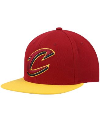 Men's Wine, Gold Cleveland Cavaliers Team Two-Tone 2.0 Snapback Hat