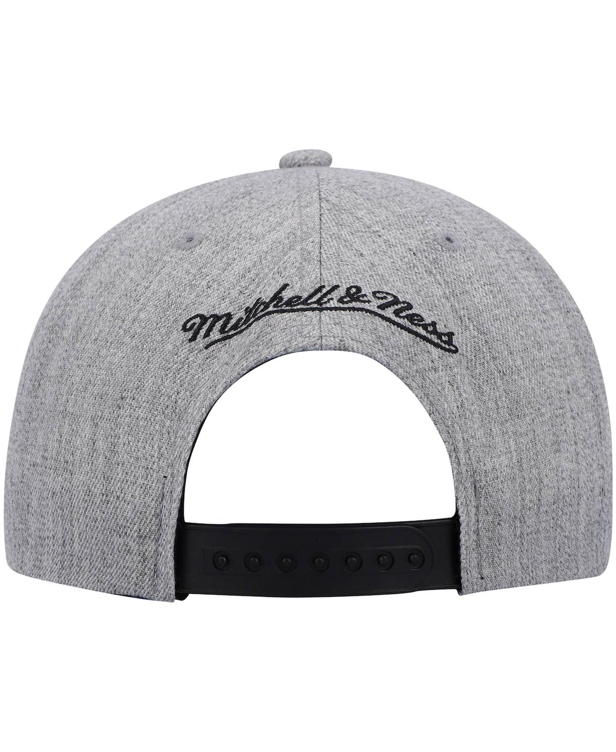 Mitchell & Ness Men's  Heathered Gray Philadelphia 76ers Hardwood Classics Team 2.0 Snapback Hat In Heathered Gray