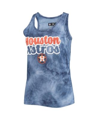 Women's Navy Houston Astros Billboard Racerback Tank Top and Shorts Set