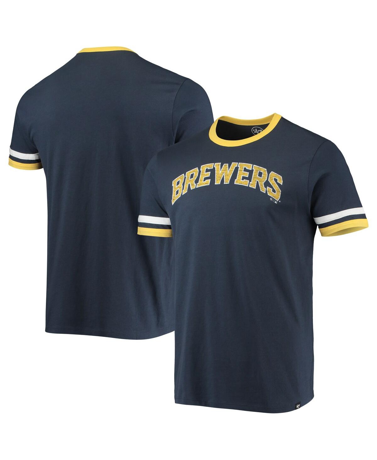 47 Brand Men's '47 Navy Milwaukee Brewers Team Name T-shirt