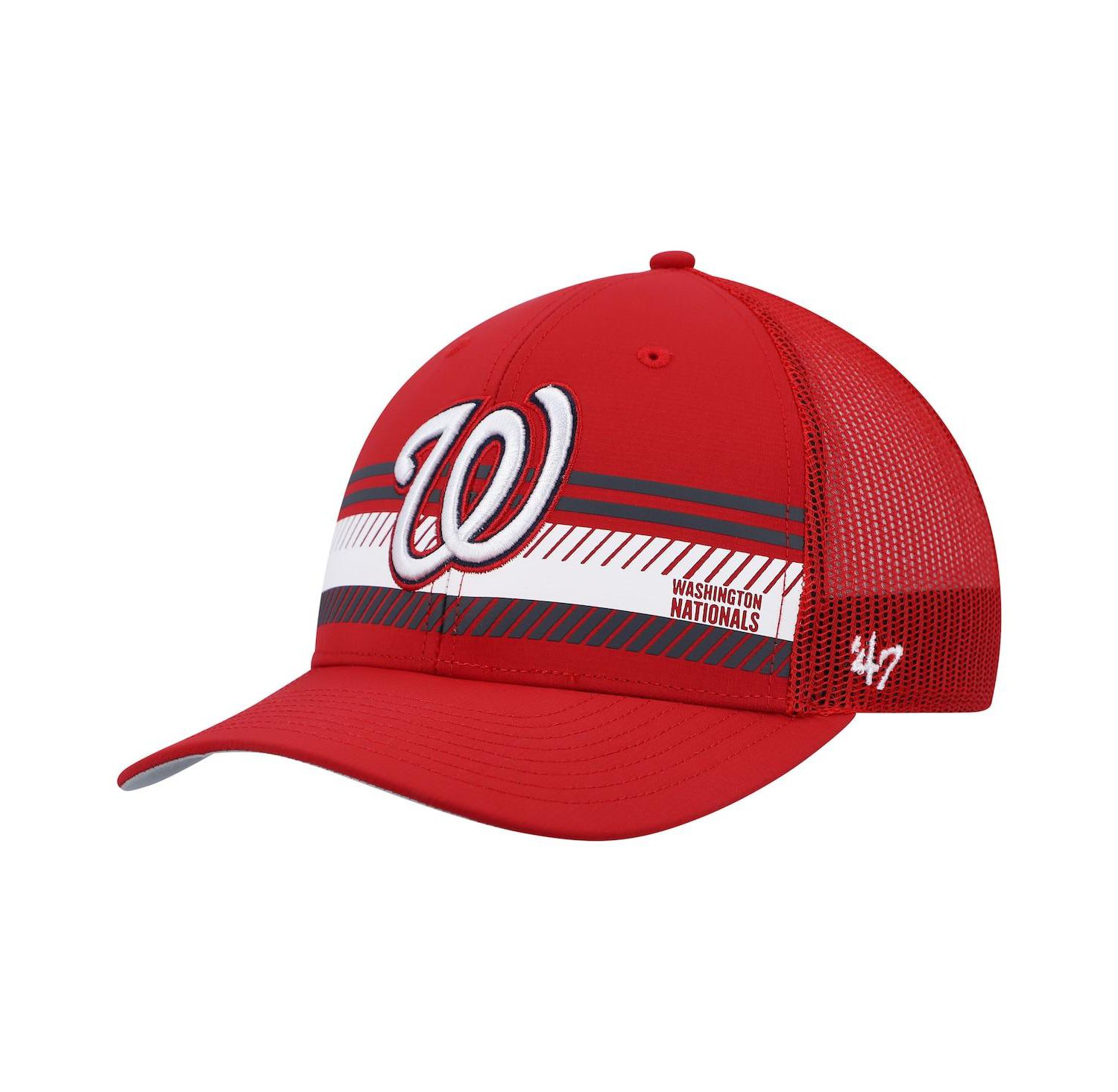Men's '47 Red Washington Nationals Cumberland Trucker Snapback Hat