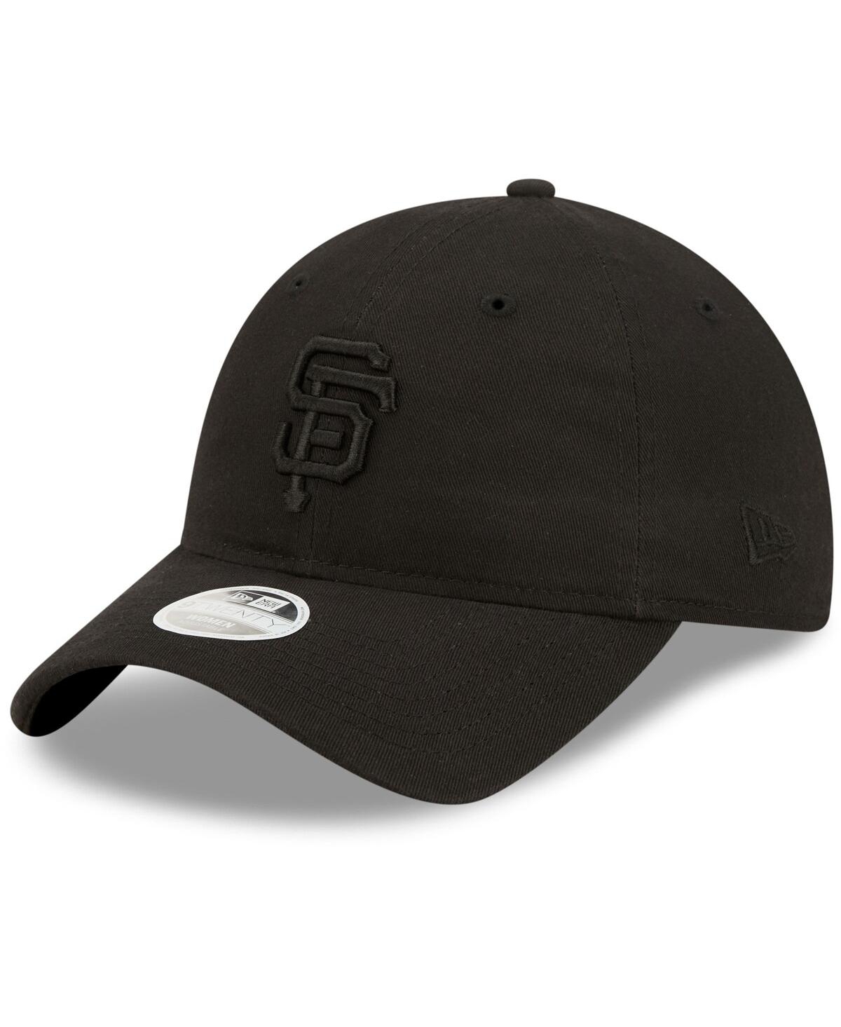 New Era Women's  San Francisco Giants Black On Black Core Classic Ii 9twenty Adjustable Hat