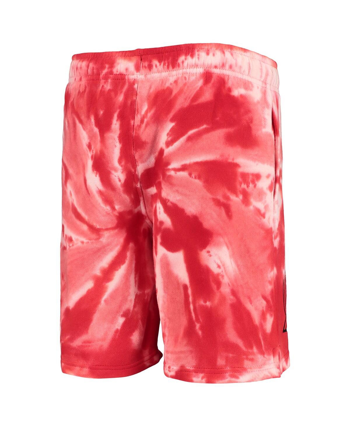 Shop Outerstuff Big Boys Red Portland Trail Blazers Santa Monica Tie-dye Shorts
