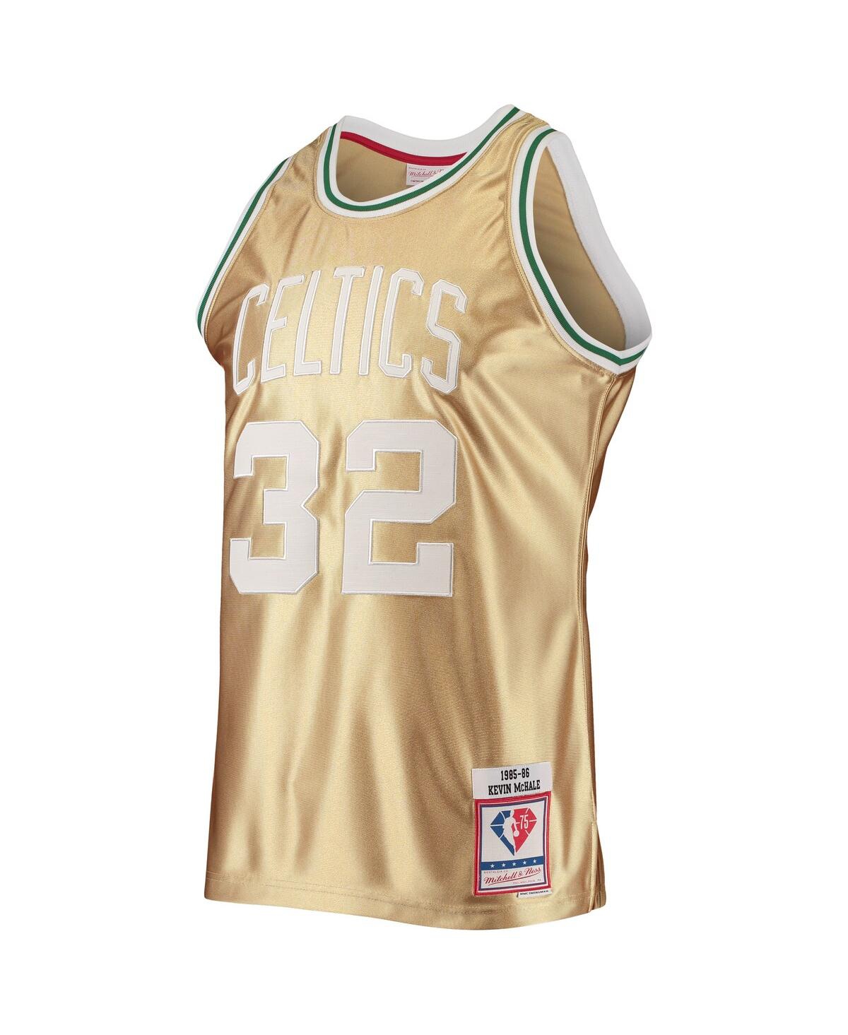 Men's Mitchell & Ness Kevin McHaleBoston Celtics 75th Anniversary 1985-86 Hardwood Classics Swingman Jersey - Gold