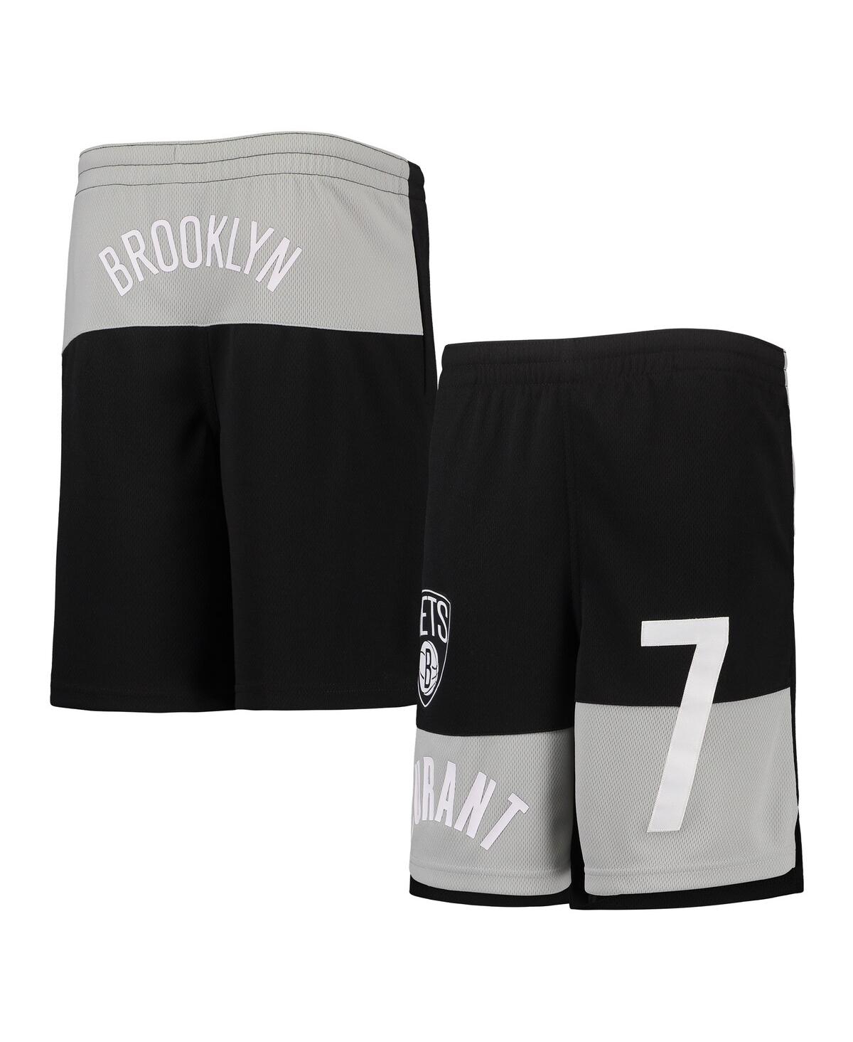 Shop Outerstuff Big Boys Kevin Durant Black Brooklyn Nets Pandemonium Name And Number Shorts