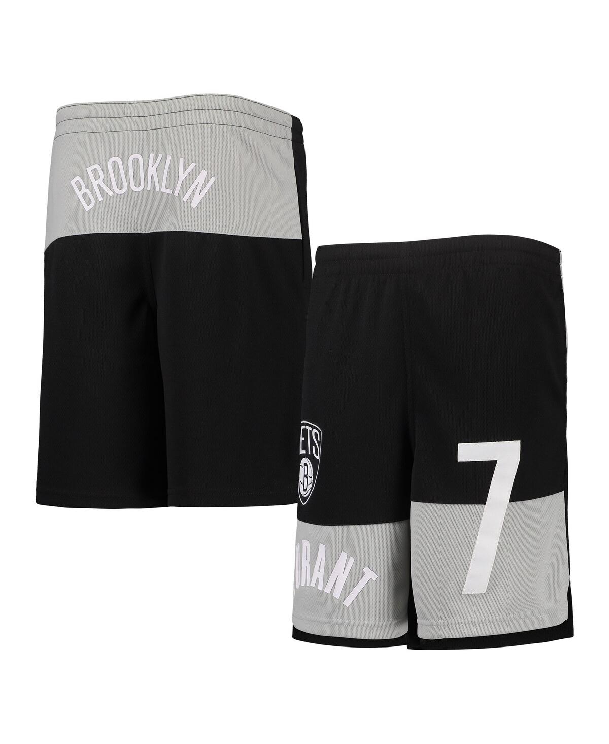 Outerstuff Big Boys Kevin Durant Black Brooklyn Nets Pandemonium Name And Number Shorts In Black