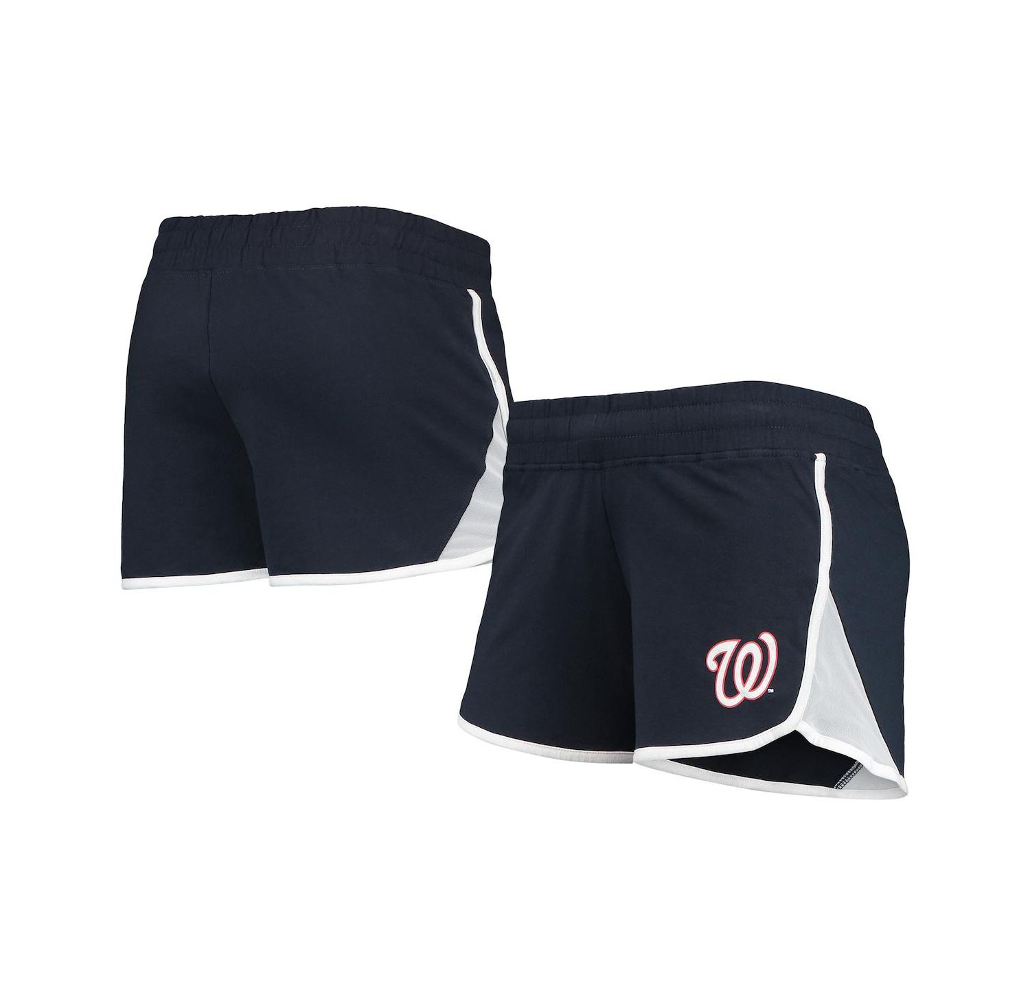 Women's Navy Washington Nationals Stretch French Terry Shorts