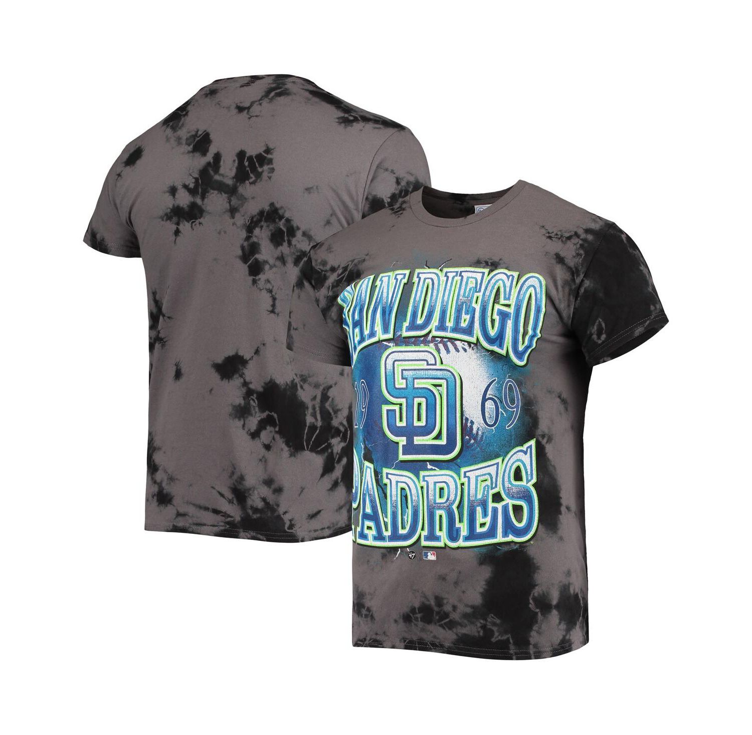 Men's '47 Charcoal San Diego Padres Wonder Boy Vintage-Like Tubular T-shirt
